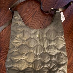 lululemon athletica olive green Quilted pleasures Women's shoulder Bag